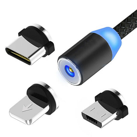 3 in 1 magnetic USB Phone Charger For Android, iPhone, Micro USB