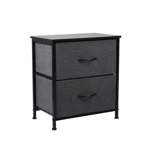 2 Drawers Bedside Table Chest Storage
