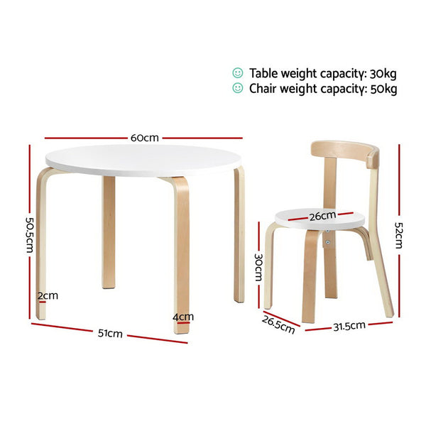 3pcs Nordic Kids Table Chair Set
