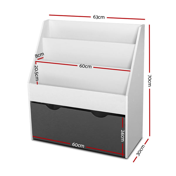 Kids Wooden Storage Organizer- White
