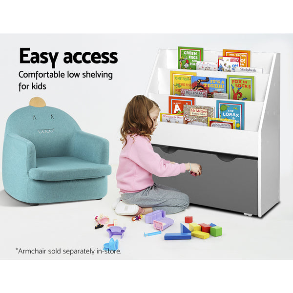 Kids Wooden Storage Organizer- White
