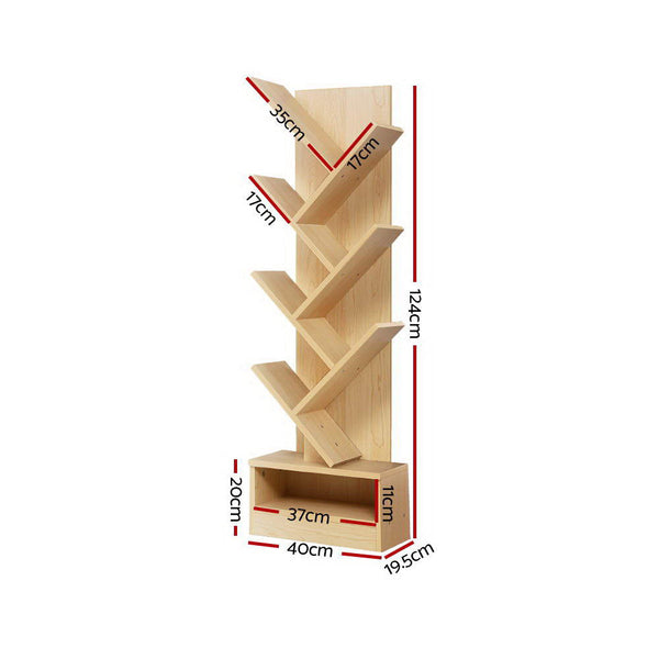 Natural 7-Shelf Tree Display