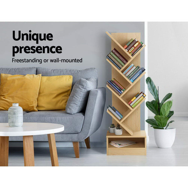 Natural 7-Shelf Tree Display