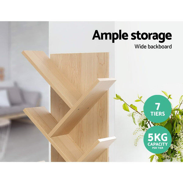 Natural 7-Shelf Tree Display