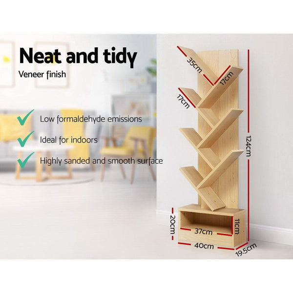 Natural 7-Shelf Tree Display