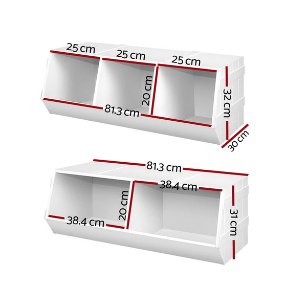 Kids Toy Stackable Bookshelf  Organizer
