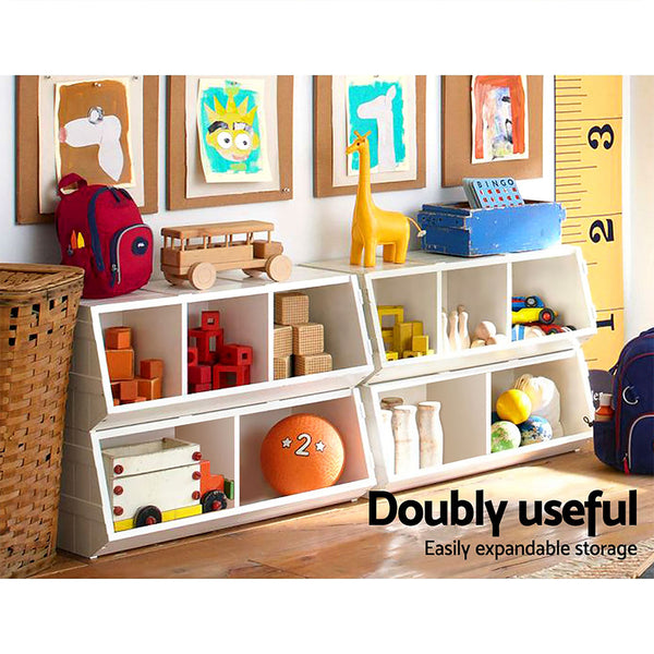 Kids Toy Stackable Bookshelf  Organizer