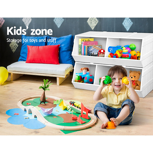 Kids Toy Stackable Bookshelf  Organizer