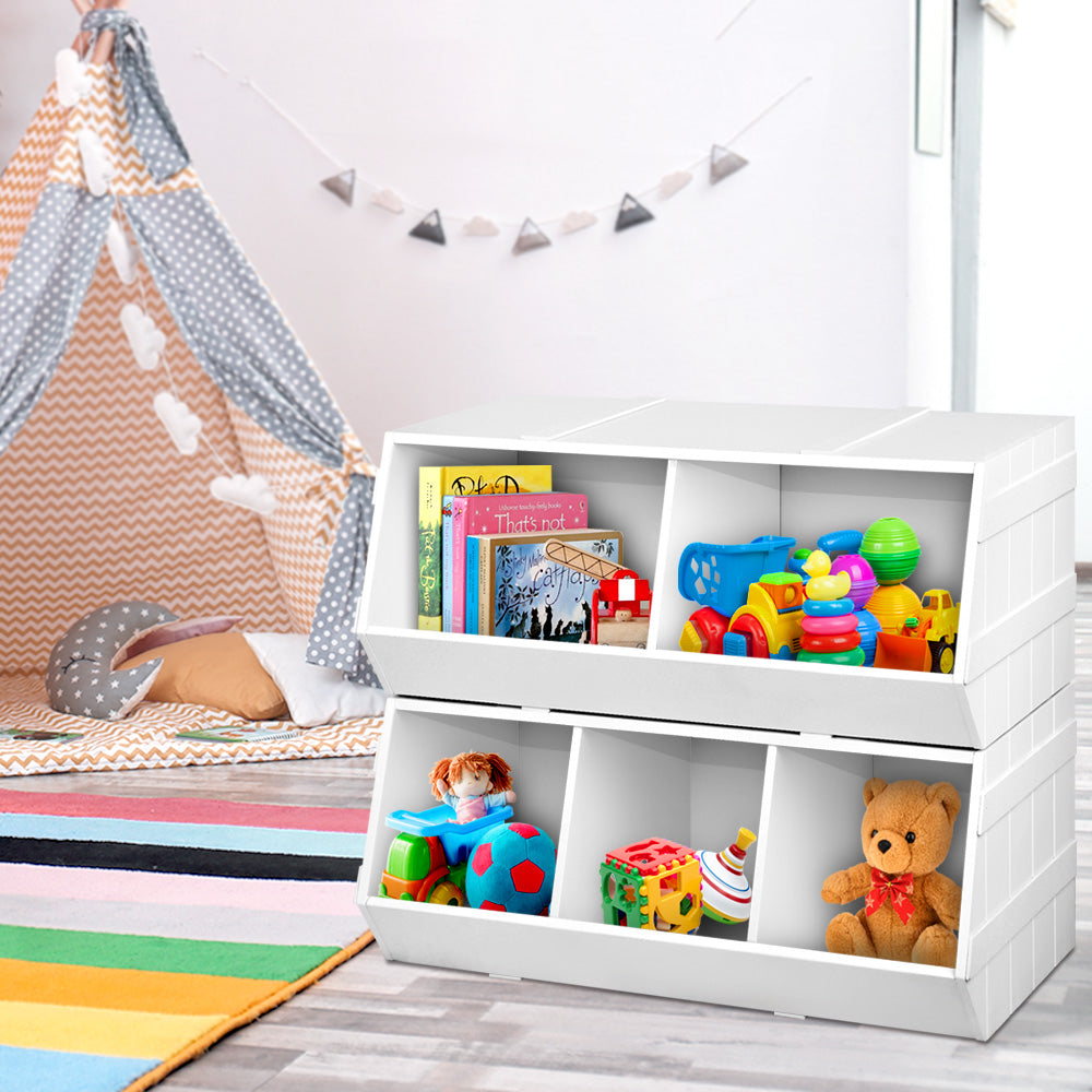 Kids Toy Stackable Bookshelf  Organizer