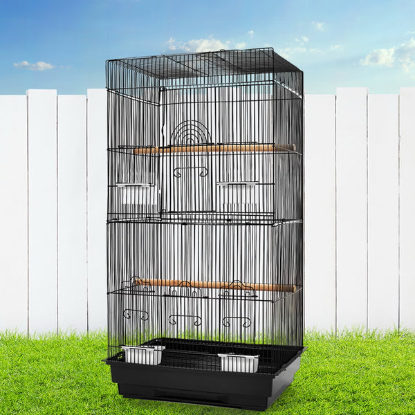 Medium Bird Cage w/ Perch - Black