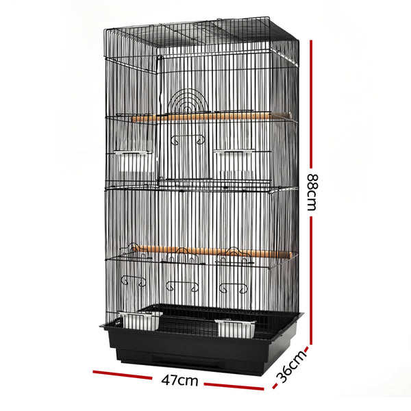 Medium Bird Cage w/ Perch - Black