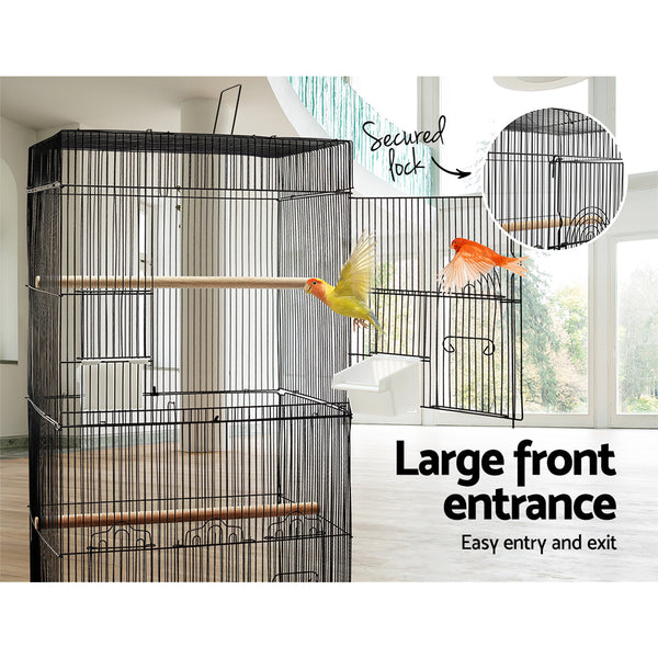 Medium Bird Cage w/ Perch - Black