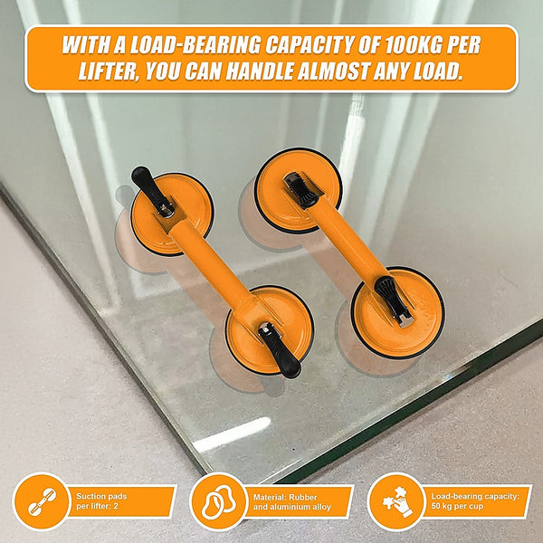 2pcs 100kg Double Suction Cup