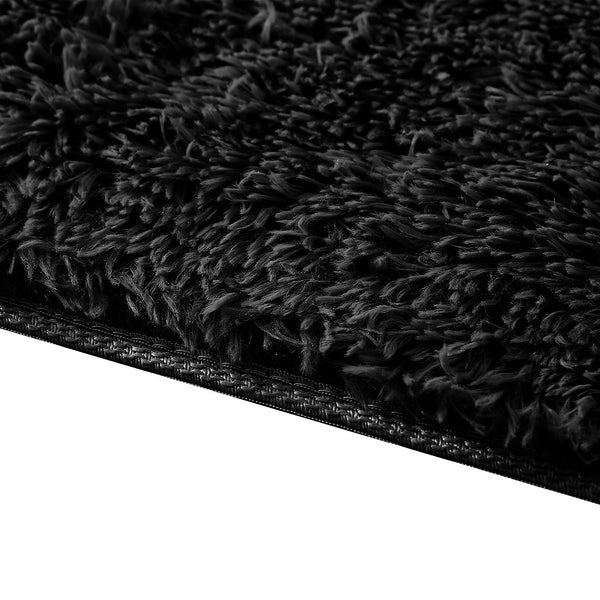 80x120cm Black Soft Rug Carpet