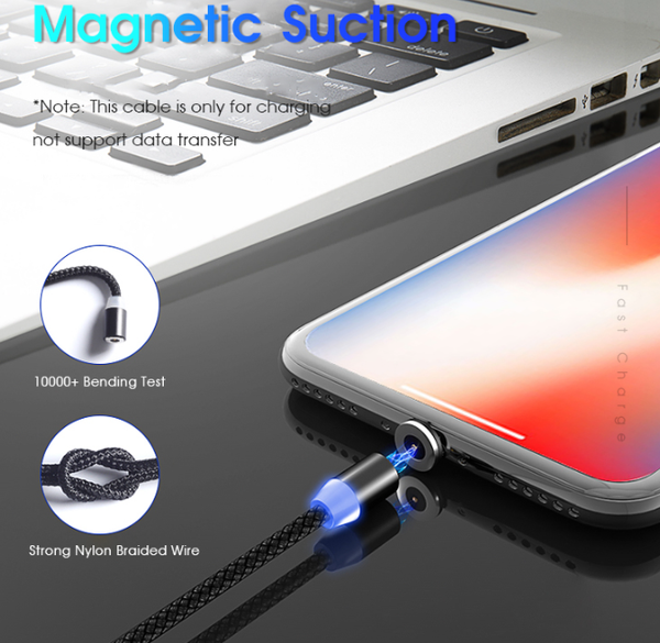 3 in 1 magnetic USB Phone Charger For Android, iPhone, Micro USB