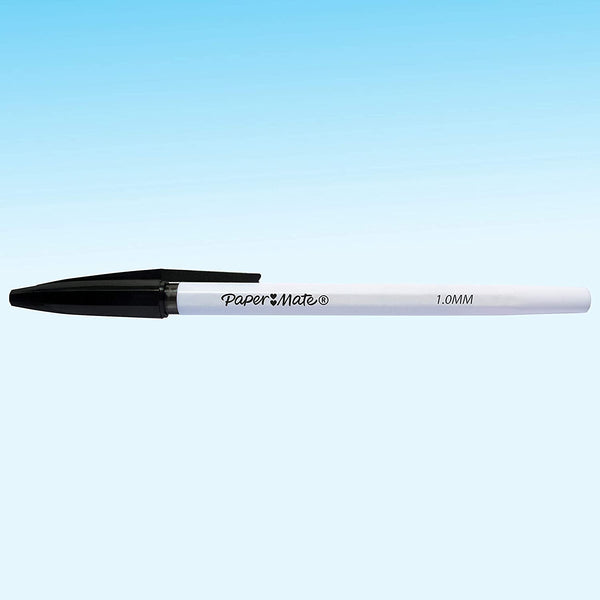 1.0mm Ball Pen Black - 8Pk