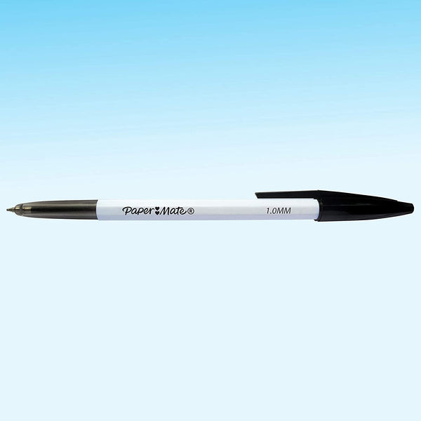 1.0mm Ball Pen Black - 8Pk