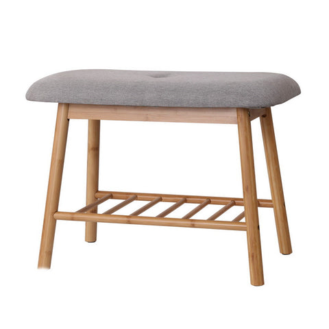 Shoe Rack Seat Bench - Grey