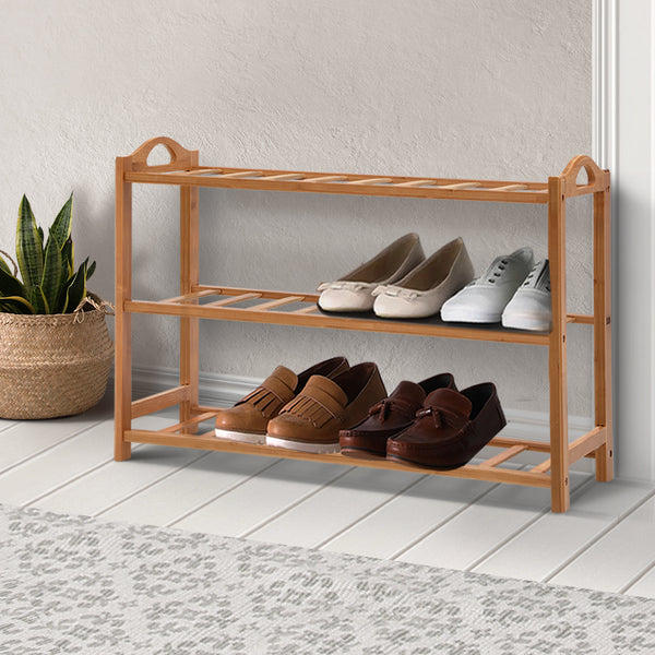 3 Tiers Bamboo Shoe Rack Storage