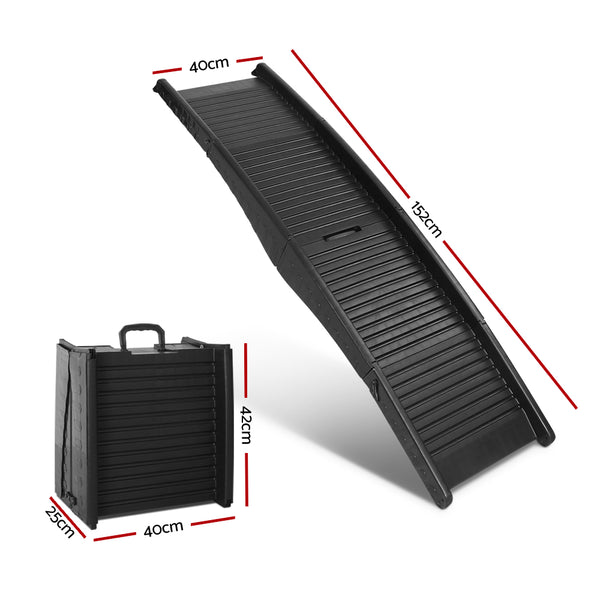 Folding Pet Ramp for Cars - Black