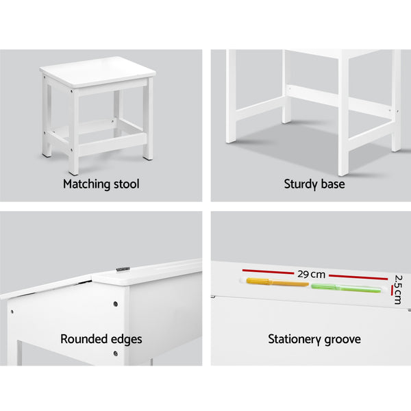 Kids Table Set Desk Storage