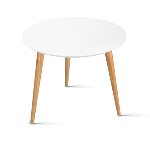 Round Side Table - White