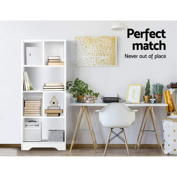 White Display Shelf Bookcase Storage