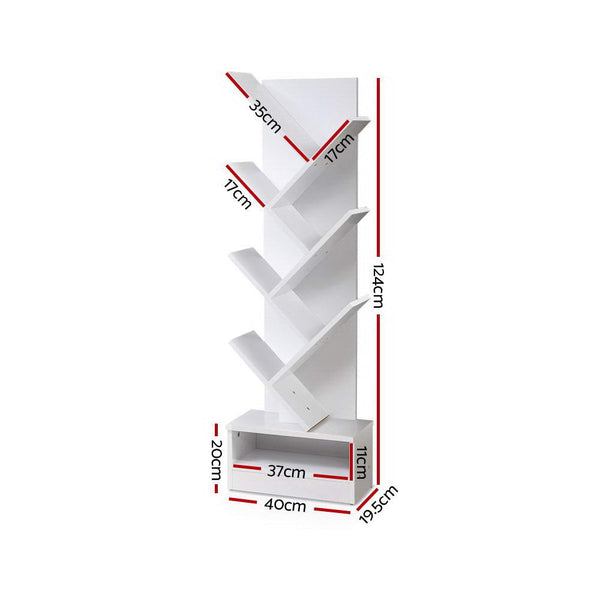 White 7-Shelf Tree Display