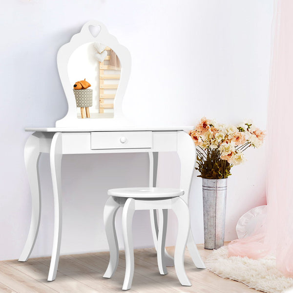 White Kids Dressing Table Set