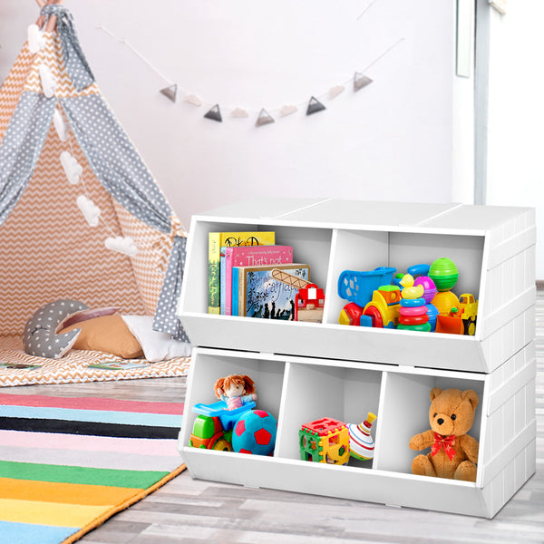 Kids Toy Stackable Bookshelf  Organizer