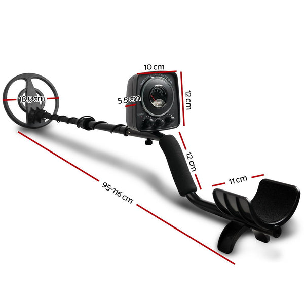 LED Metal Detector w/ Headphones - Black
