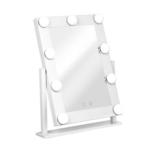 LED Standing Makeup Mirror - White