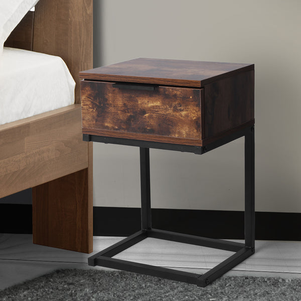 Bedside Tables Drawers Wood Nightstand