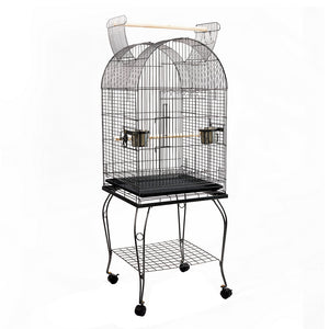 Large Bird Cage w/ Perch - Black