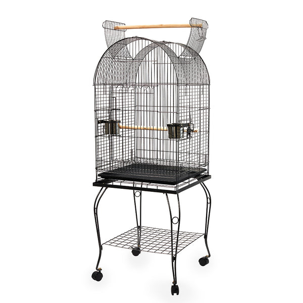 Large Bird Cage w/ Perch - Black