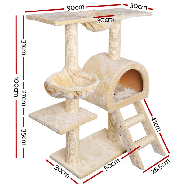 100cm Cat  Scratching Post-Beige