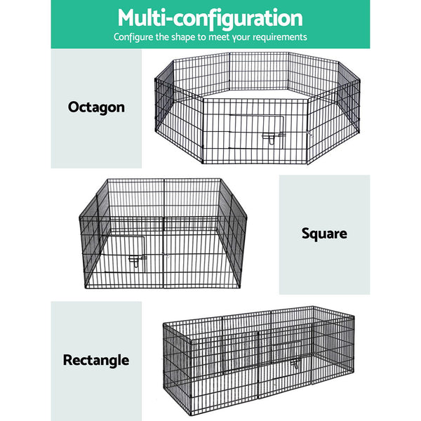 24" 8 Panel Pet Dog Playpen