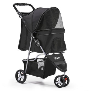 3 Wheel Pet Stroller - Black