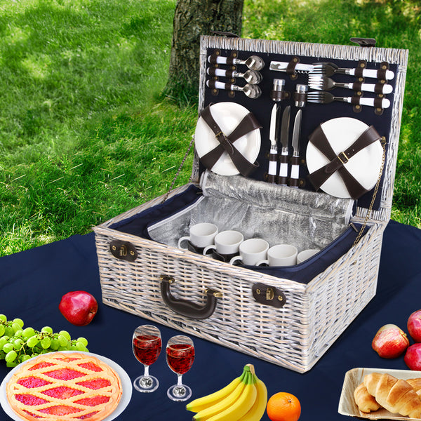 6-Person Picnic Basket Cooler Bag