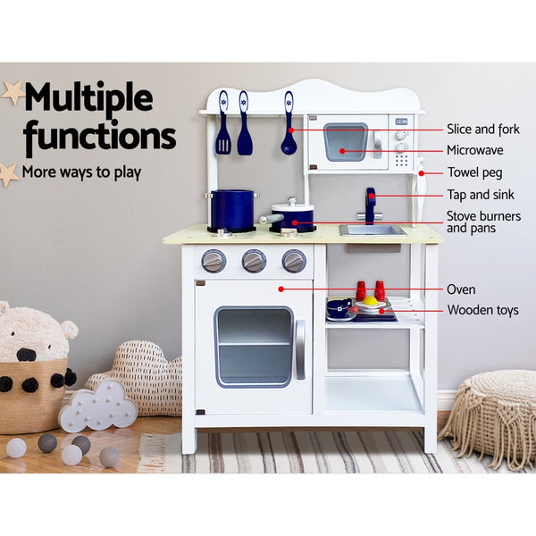 18pcs Kids Kitchen Play Set - White