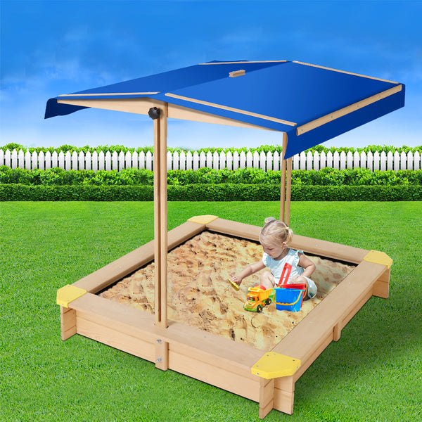 Wooden Sand Box Set- Natural Wood