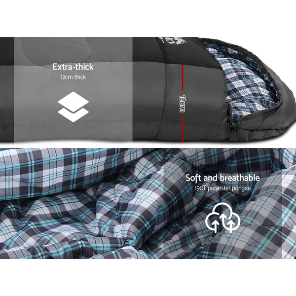 Single  Sleeping Bag - Grey