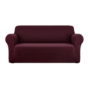 3 Seater Stretchable Couch Cover-Burgundy