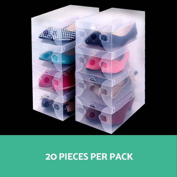 20pcs Transparent Shoe Storage Box