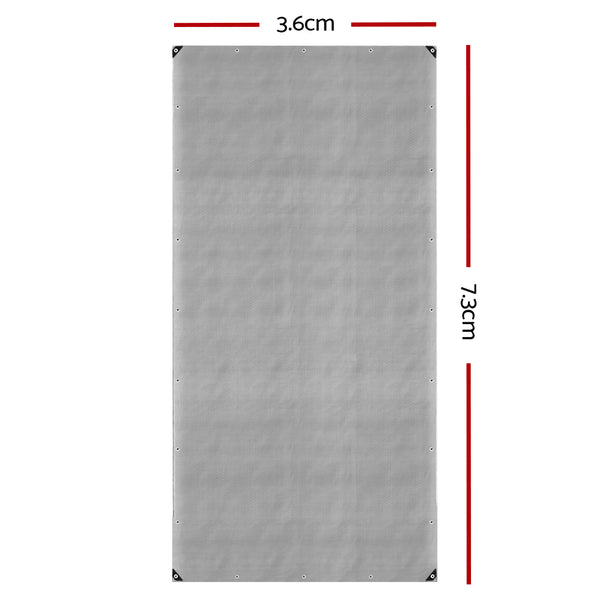 3.6x7.3m Poly Tarpaulin Cover- Silver