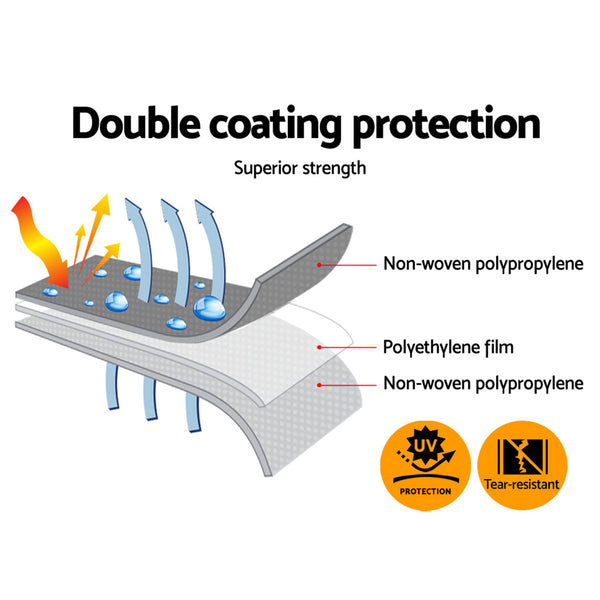 3.6x7.3m Poly Tarpaulin Cover- Silver
