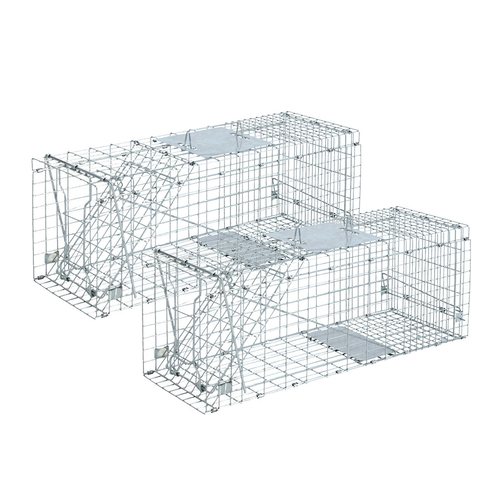 2pcs 66x23x 25cm  Animal Cage - Silver