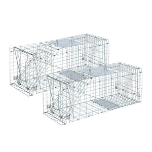 2pcs 66x23x 25cm  Animal Cage - Silver