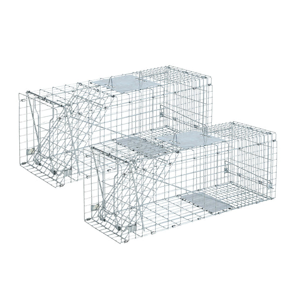 2pcs 66x23x 25cm  Animal Cage - Silver