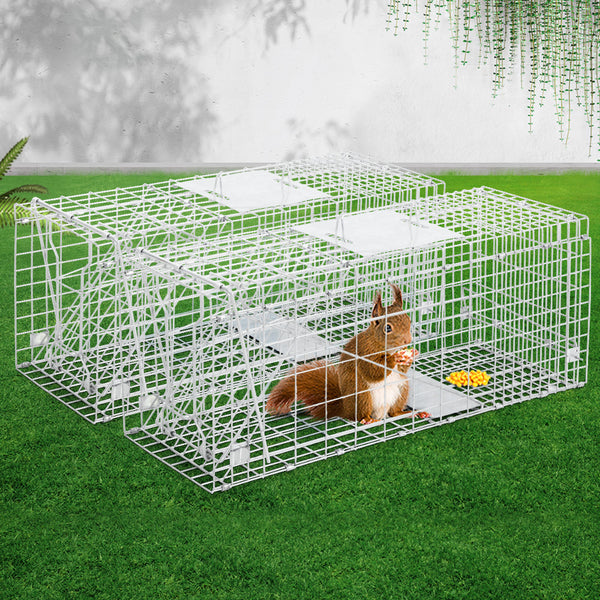 2pcs 66x23x 25cm  Animal Cage - Silver